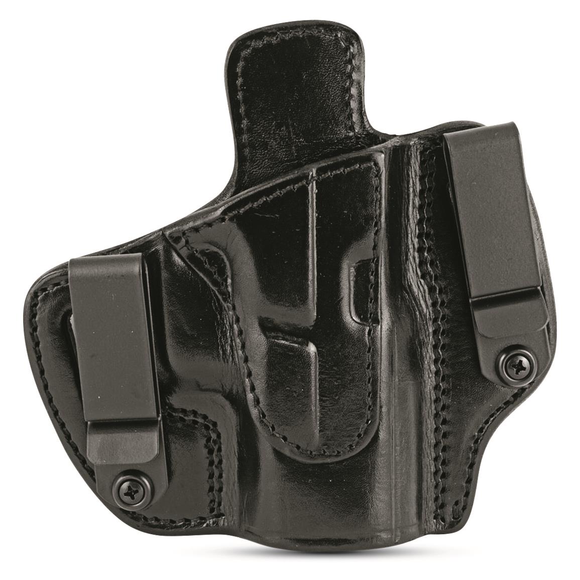Tagua Crusader Black Leather OWB/IWB Holster, Smith & Wesson M&P SHIELD/SIG SAUER P365