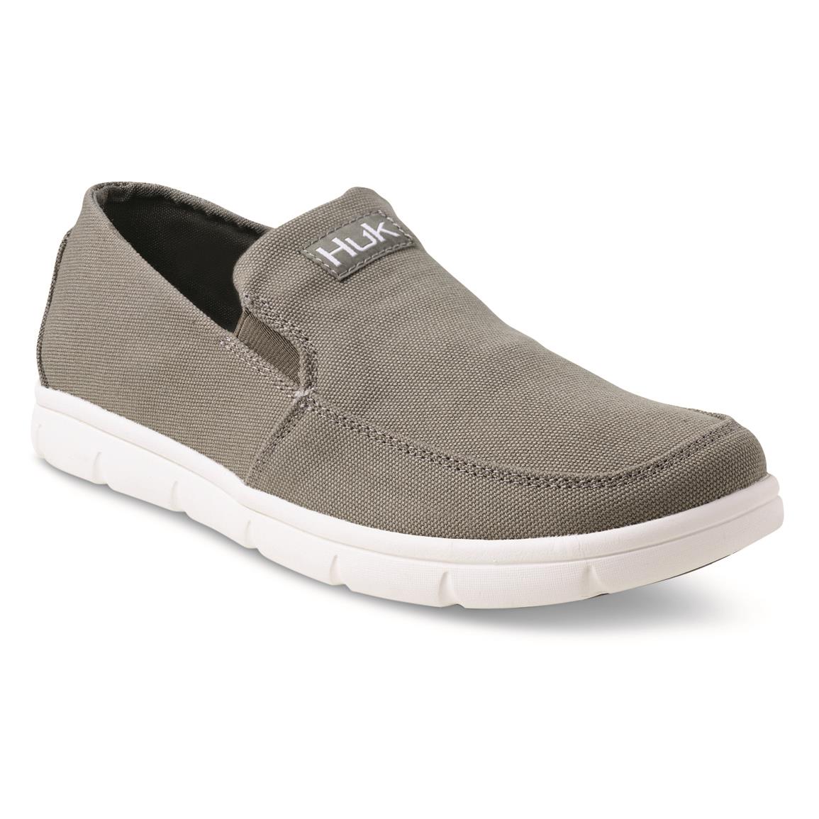 Huk Men's Brewster Classic Slip-On Shoes, Moss