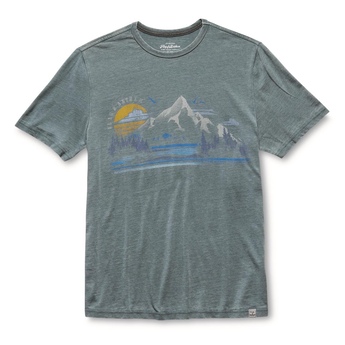 Flag & Anthem Men's Scenic Mountain Shirt, Sea Green