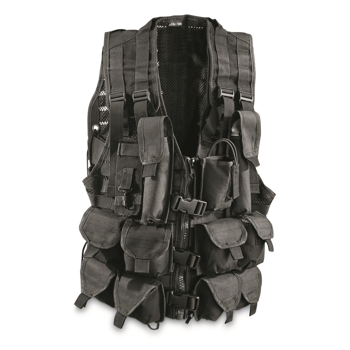 Mil-Tec AK74 Tactical Vest with Pouches, Black