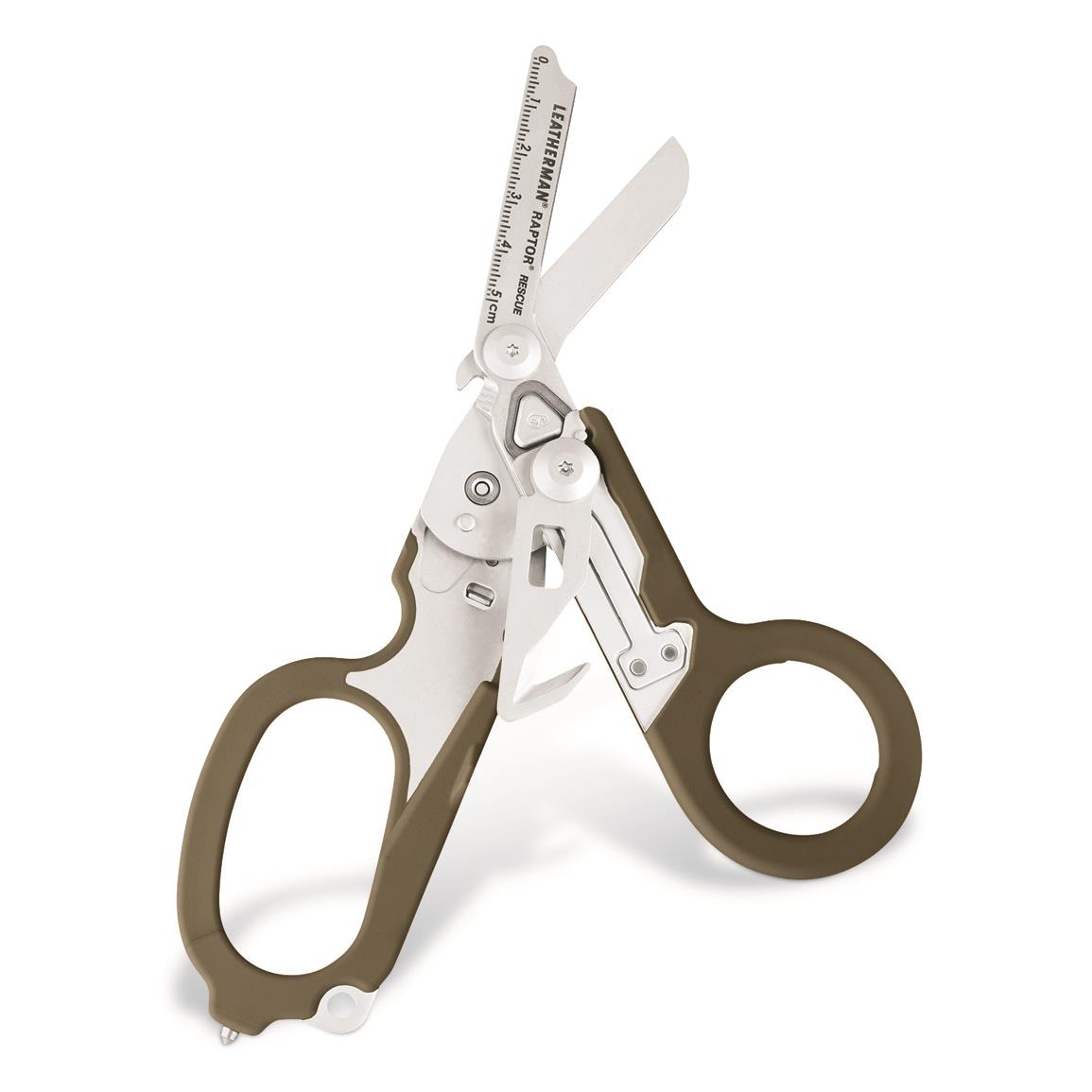 Leatherman Raptor Rescue Foldable Shears with Holster, Coyote