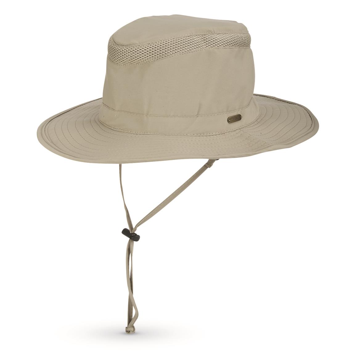 Dorfman No Fly Zone Safari Hat With Gaiter, Khaki