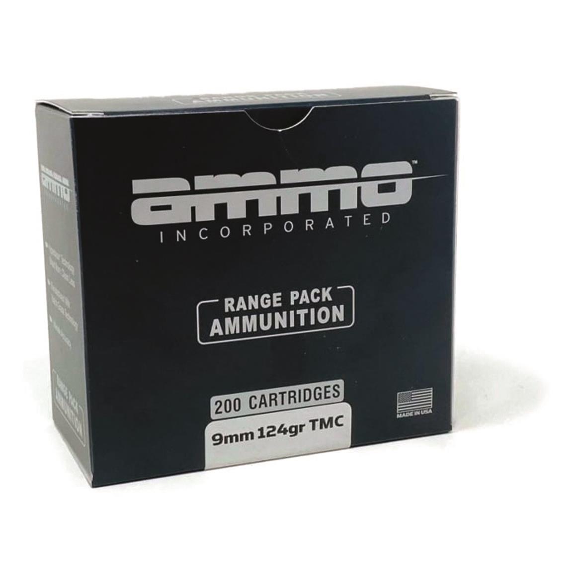 Ammo Inc. Signature, 9mm, TMC, 124 Grain, 200 Rounds