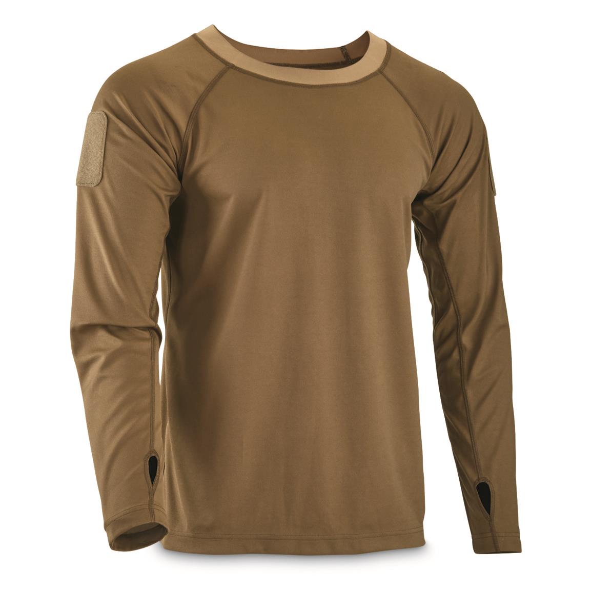 Brooklyn Armed Forces Tactical Mediumweight Base Layer Shirt, Tan 499