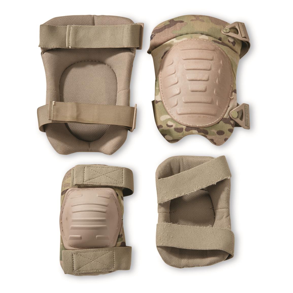 U.S. Military Surplus Combat Knee and Elbow Pads, Used, Multicam OCP