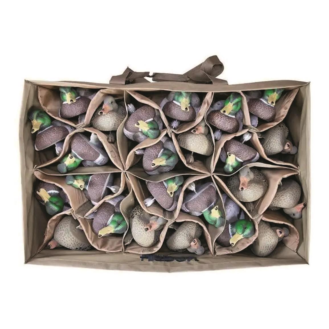 Padded divider panels protect your decoys and add buoyancy