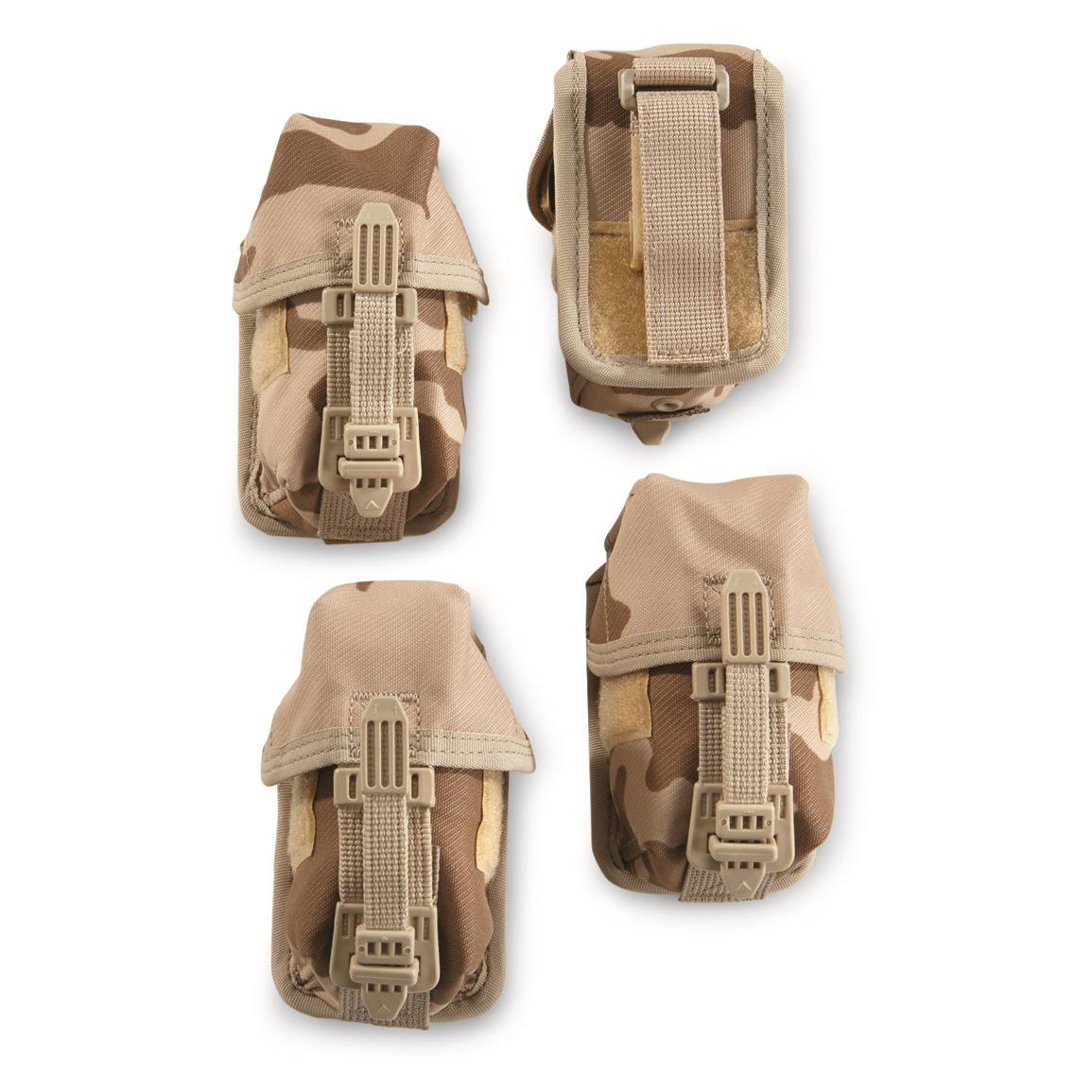 Czech Military Surplus Grenade Pouches, 4 Pack, New