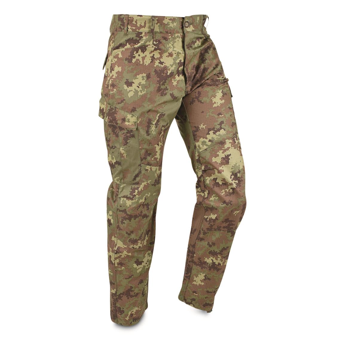 Italian Military Surplus Vegetato Ripstop BDU Pants, New, Vegetato