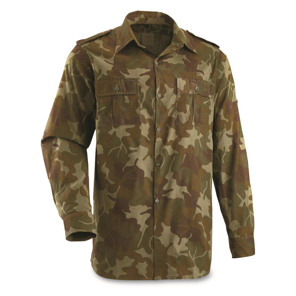 Romanian Military Surplus Camo Field Jacket, New, Woodland