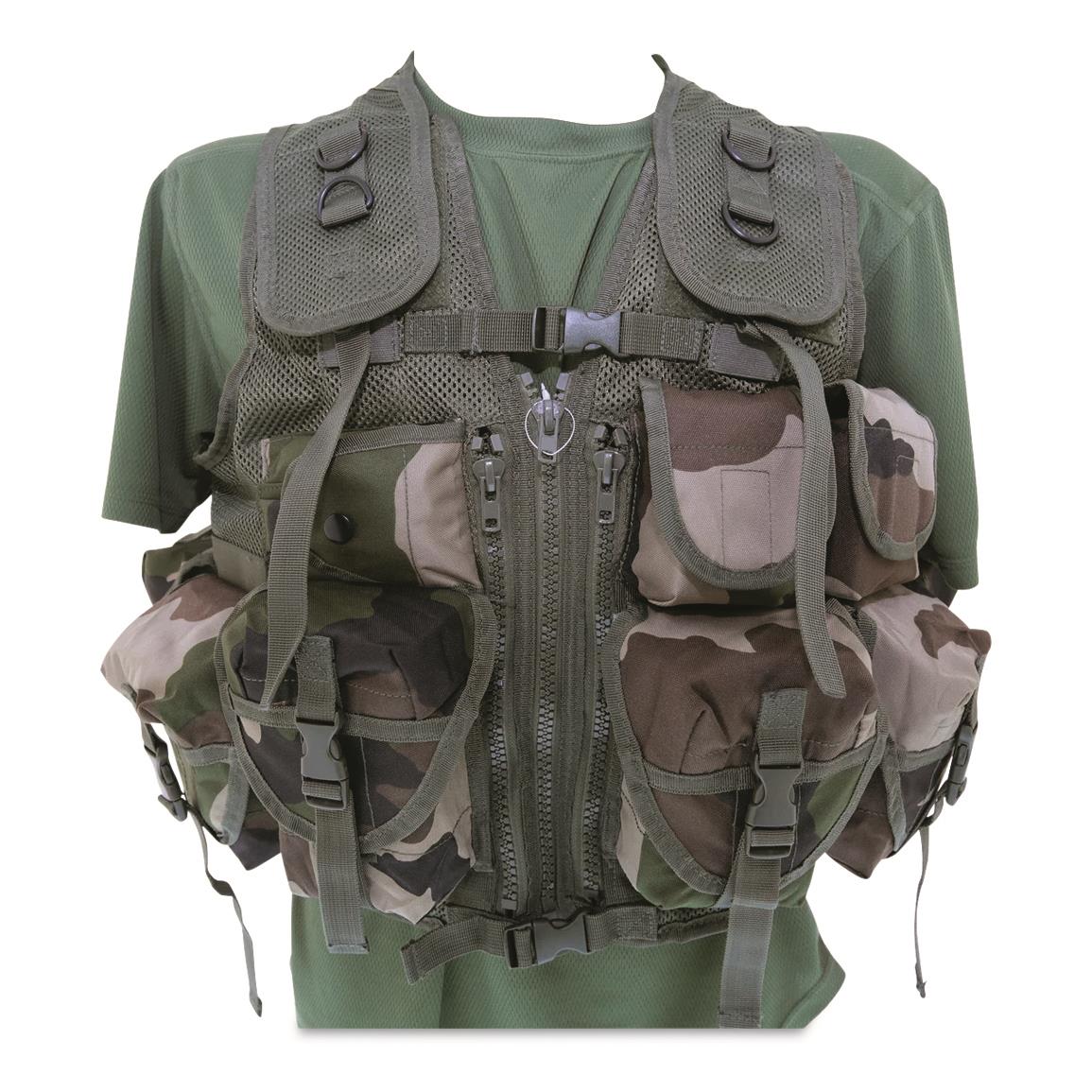 Mil-Tec 9-pocket Tactical Vest, CCE Woodland Camo, CCE Camo