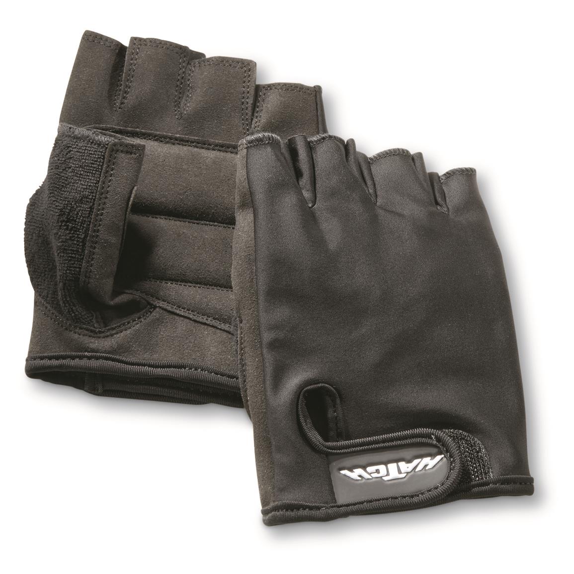 U.S. Military Surplus Hatch Fingerless Lycra Cycling Gloves, New, Black