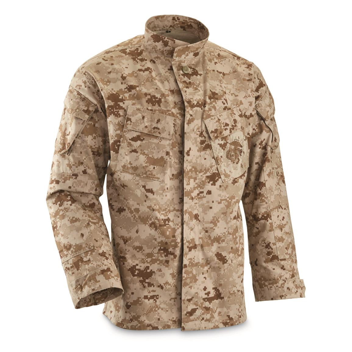 USMC Military Surplus BDU Shirt, New, Desert Digital