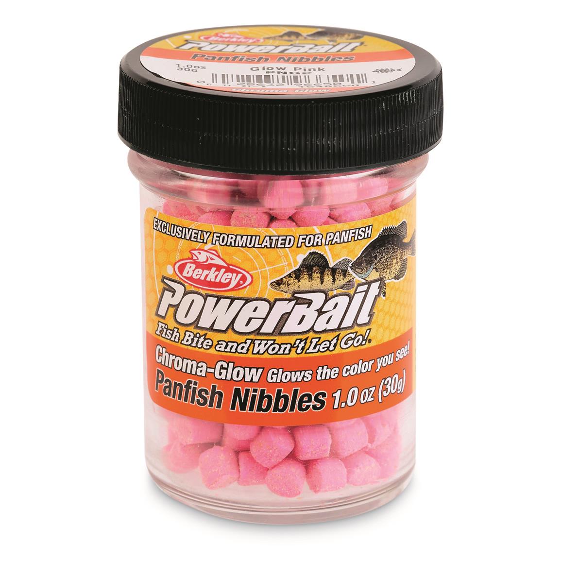 Berkley PowerBait® Chroma-Glow Panfish Nibbles, Glow Pink