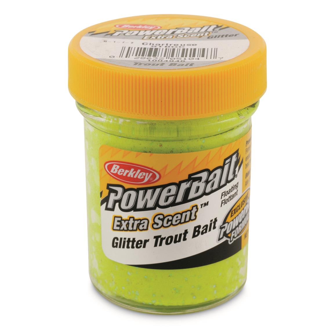 Berkley PowerBait Glitter Trout Bait, Chartreuse