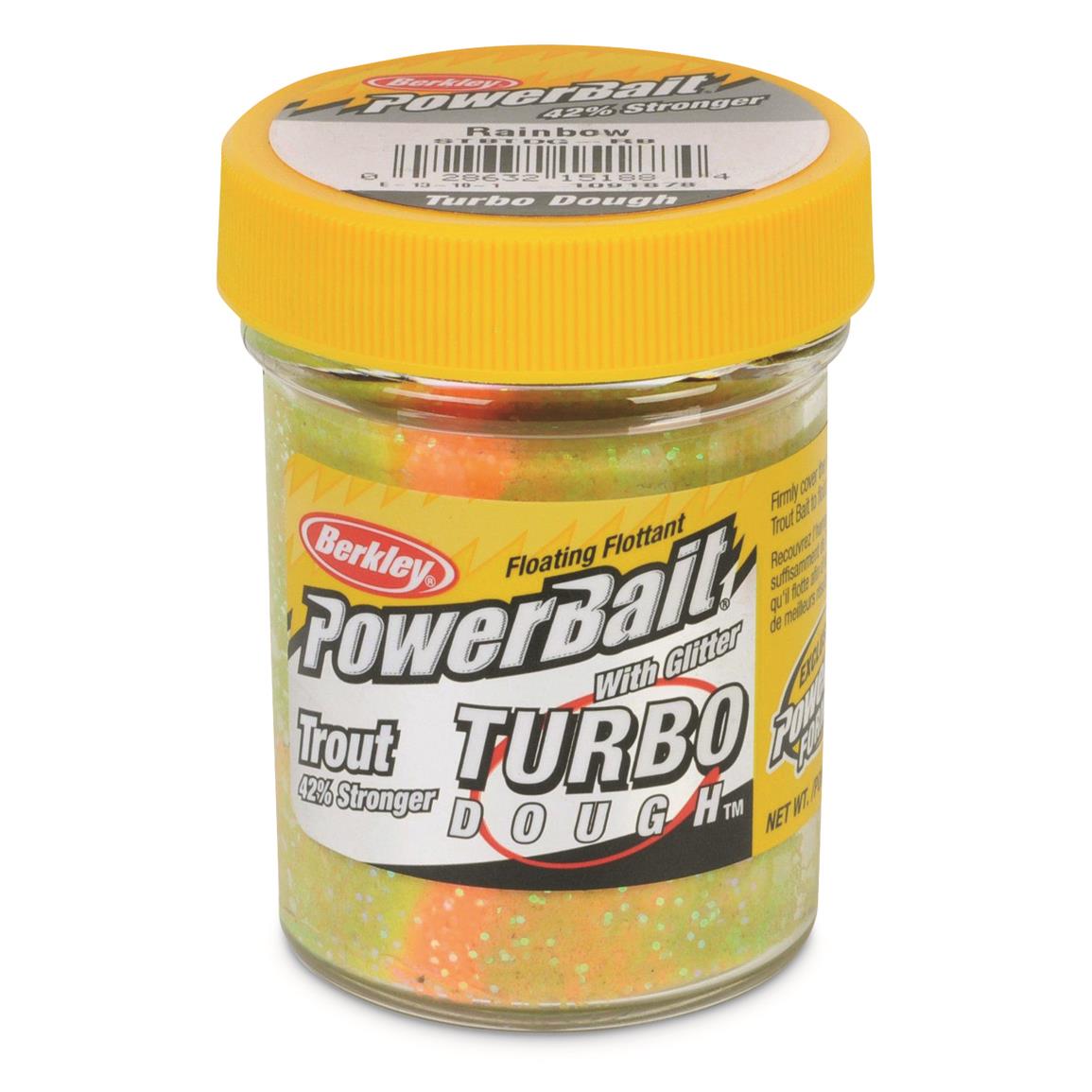 Berkley PowerBait Glitter Turbo Trout Dough, Rainbow