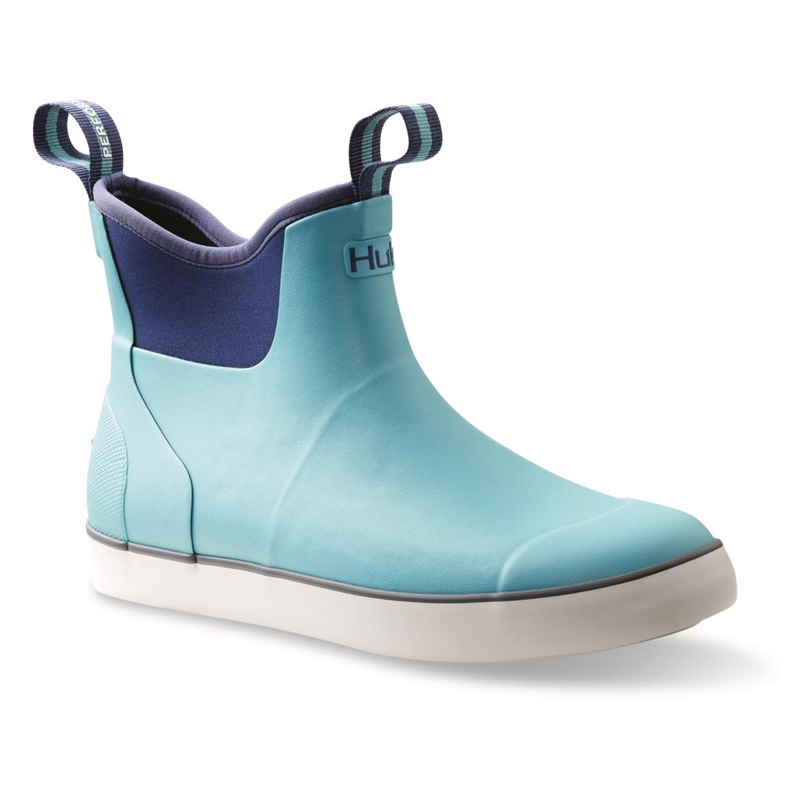 Huk Women's Rogue Wave Waterproof Boots, Porcelain Blue