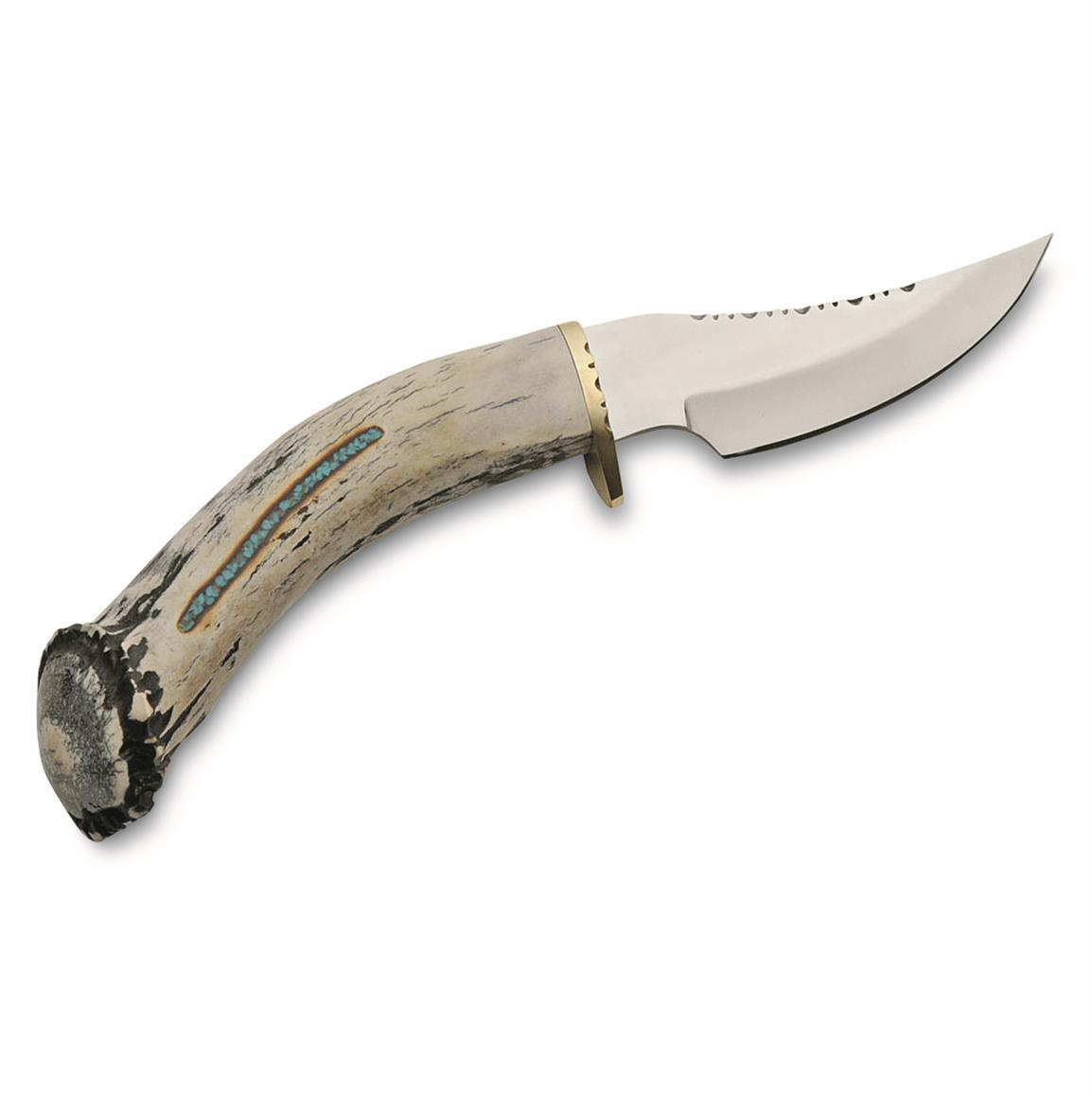 SZCO 9" Deer Antler Skinner Knife