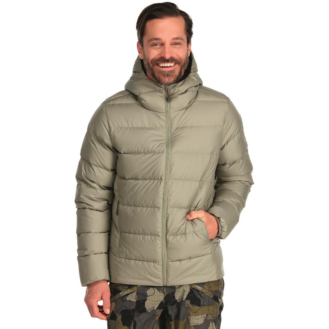 Outdoor Research Men's Coldfront Down Insulated Hooded Jacket, Flint