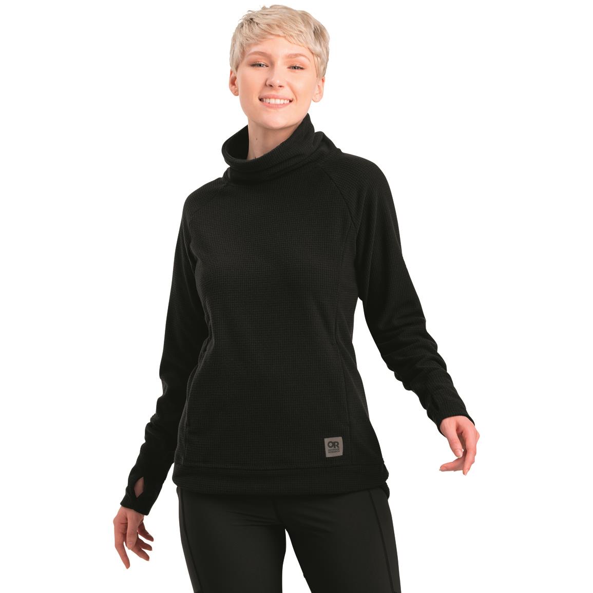 Outdoor Research Women's Trail Mix Cowl Pullover, Black