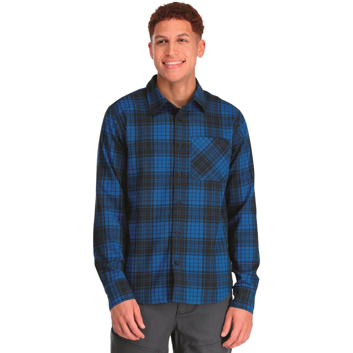 Outdoor Research Men's Kulshan Flannel Shirt, Classic Blue Plaid