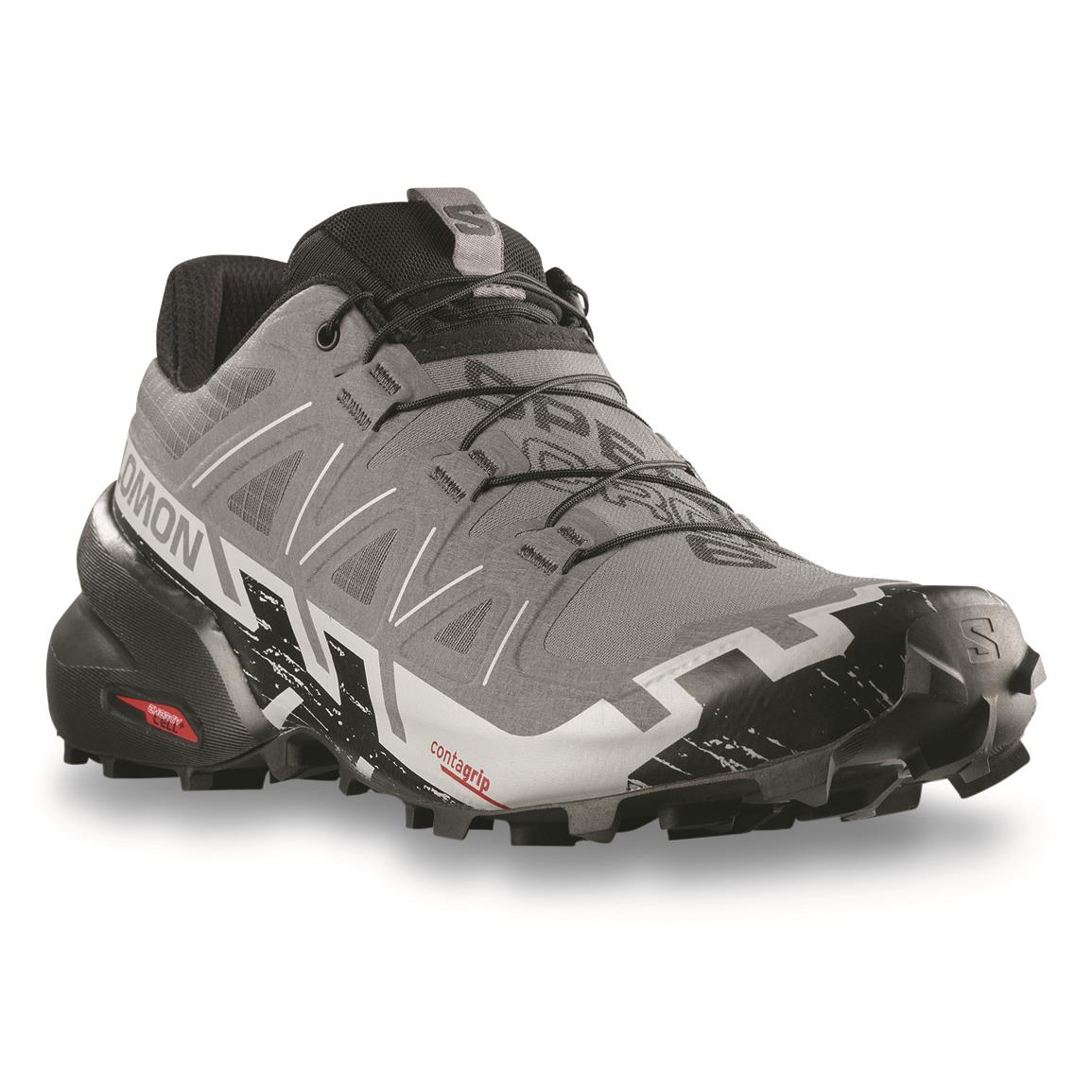 Salomon Men's Speedcross 6 Trail Running Shoes, Quiet Shade/black/pearl Blue