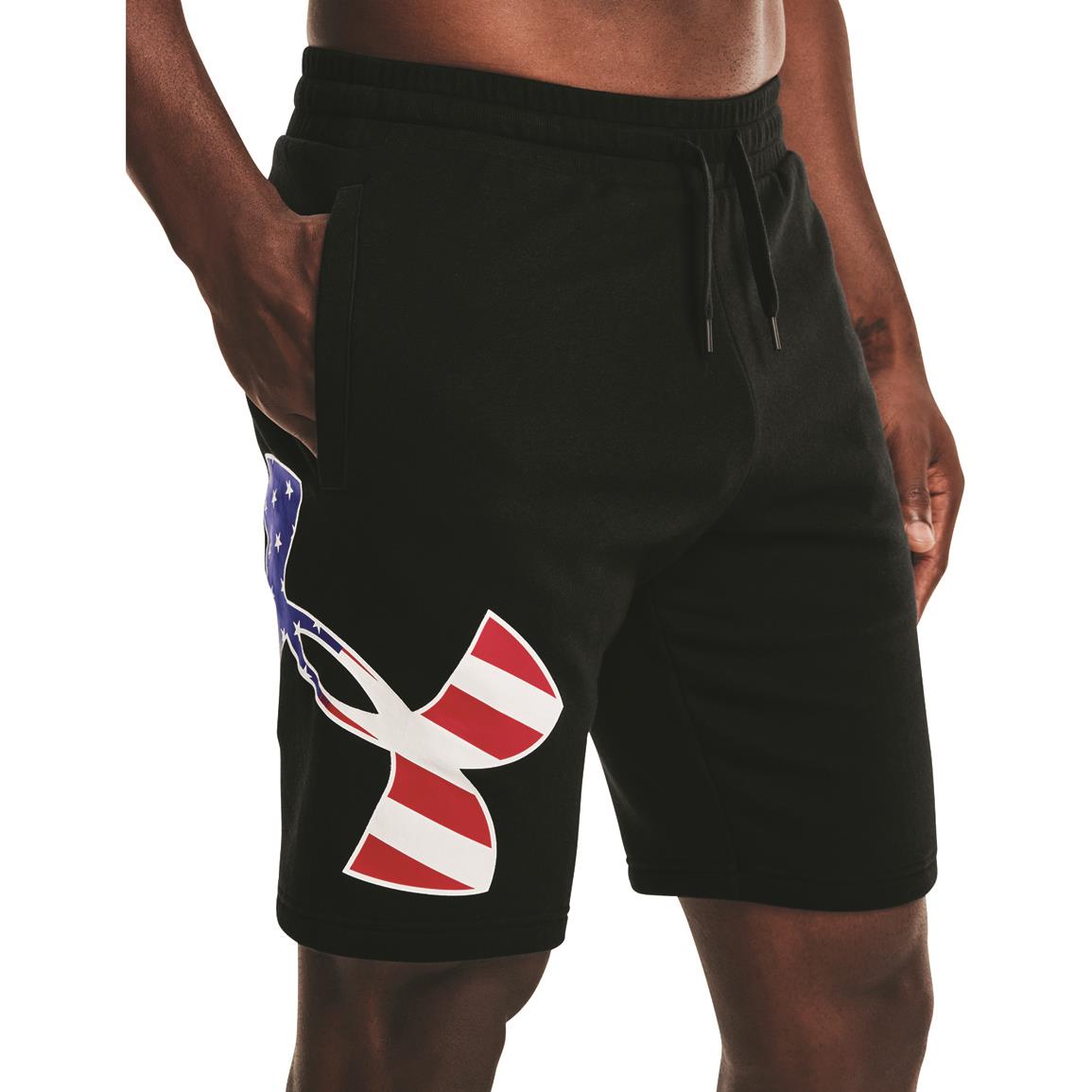 Under Armour Men's Freedom Rival Big Flag Logo Shorts, Black/none