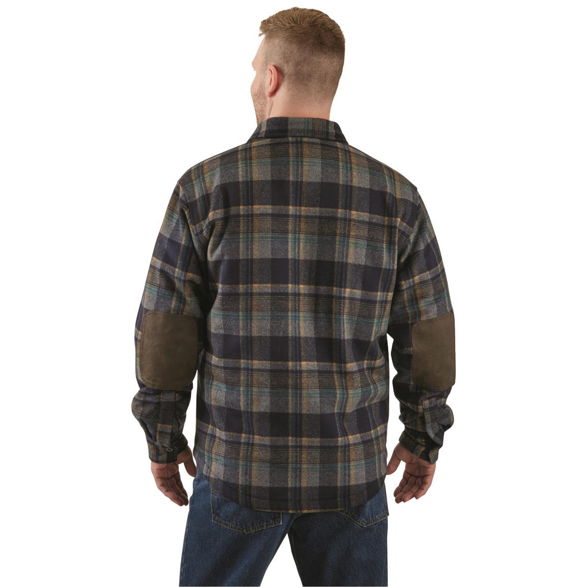 Carhartt Men's Relaxed Fit Flannel Sherpa-Lined Shirt Jacket - 732419 ...