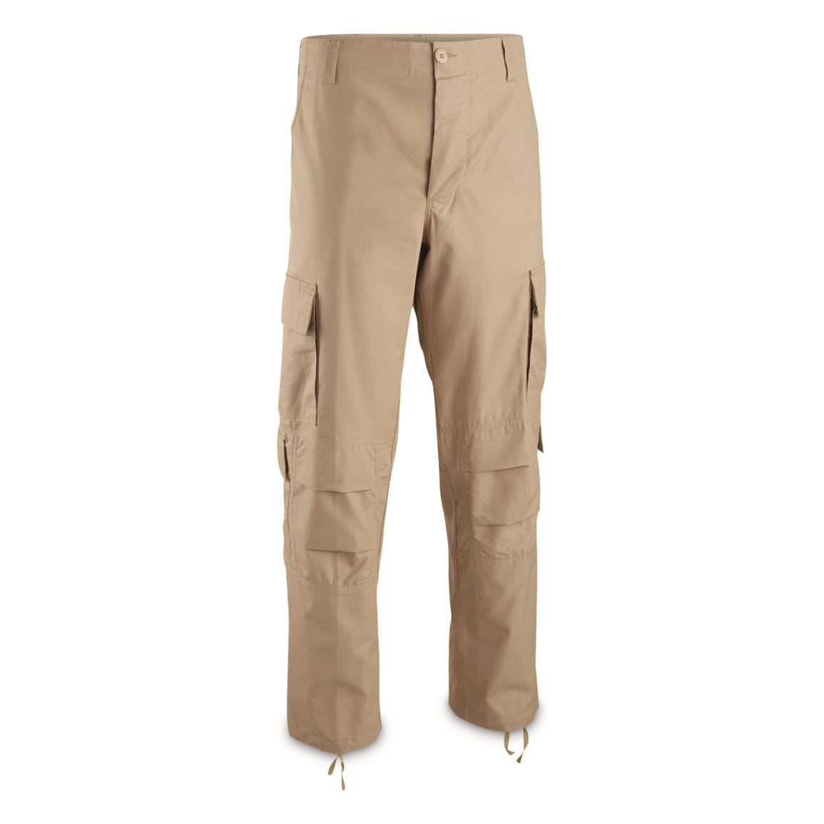 HQ ISSUE U.S. Military Style Ripstop BDU Pants, Tan 499