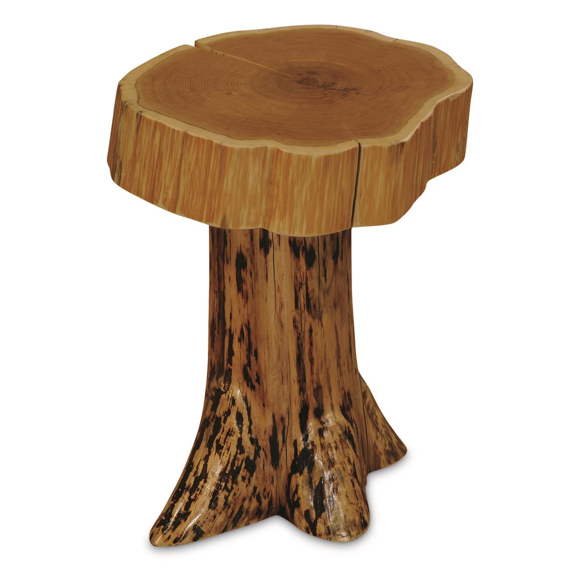 Fireside Lodge Cedar Log Stump End Table