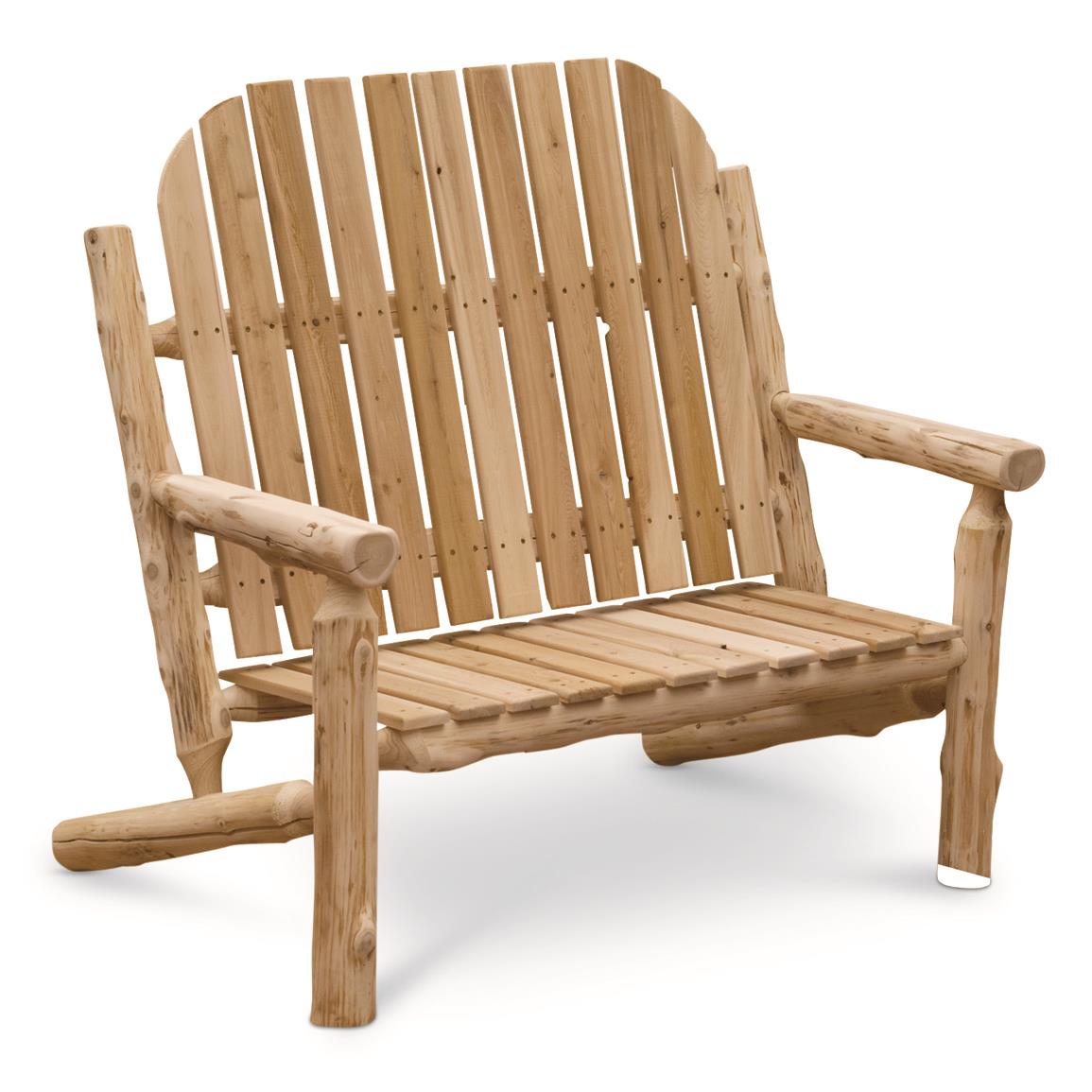 Fireside Lodge Outdoor Cedar 2-Person Adirondack Chair