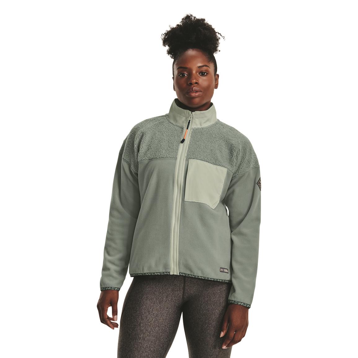 Recycled 100% polyester Polartec® fleece, Opal Green