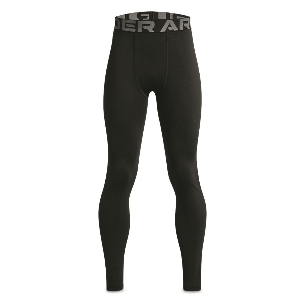 Under Armour Youth Base 4.0 Base Layer Bottoms, Black