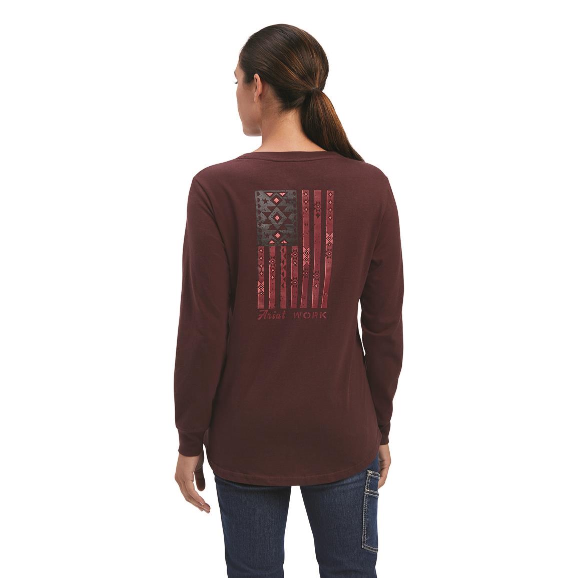 Ariat Women's Rebar CottonStrong Southwest Shirt, Decadent Chocolate