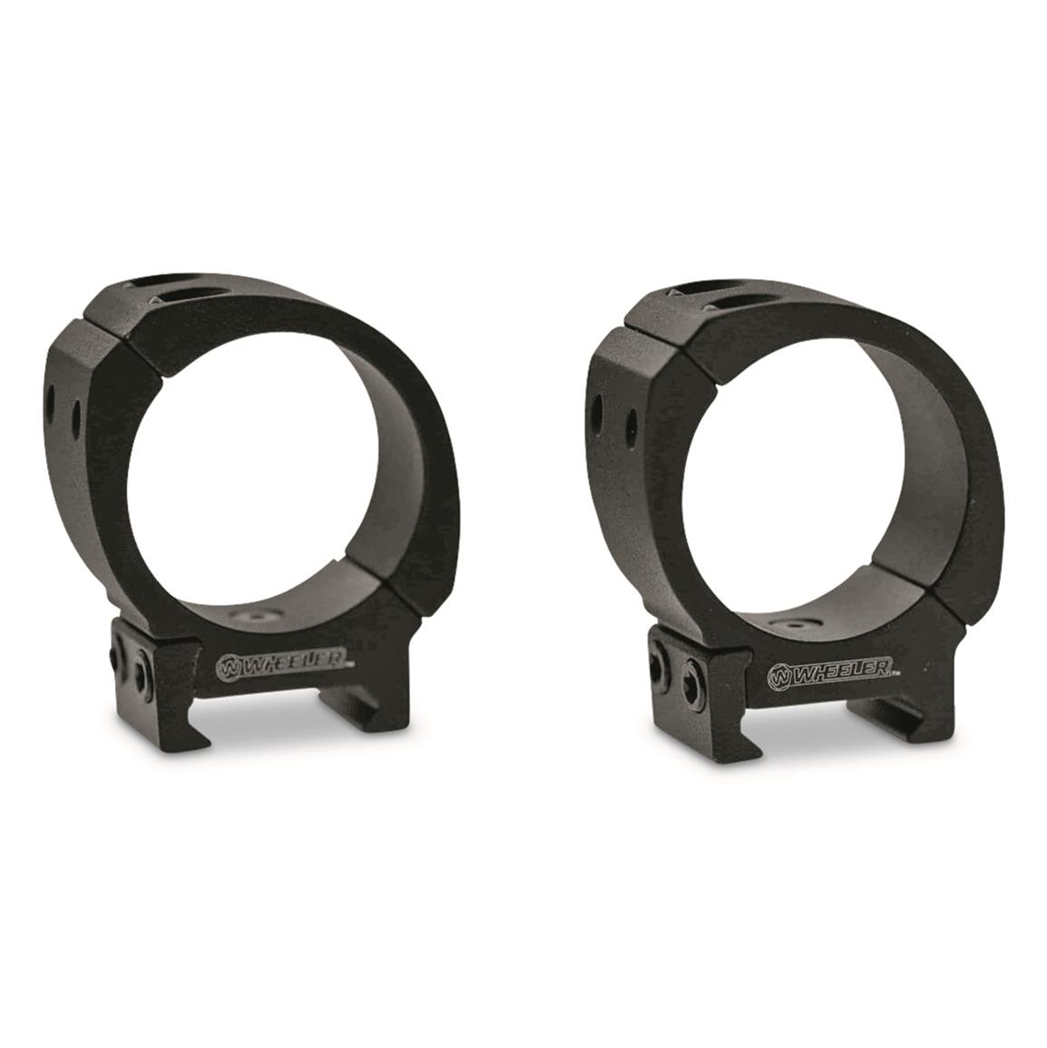 Wheeler Sporter Bi-Weaver Style Pic Rings, 30mm, Black
