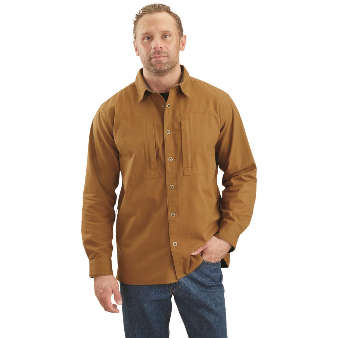 HQ ISSUE Ripstop Utility Overshirt, Bronze