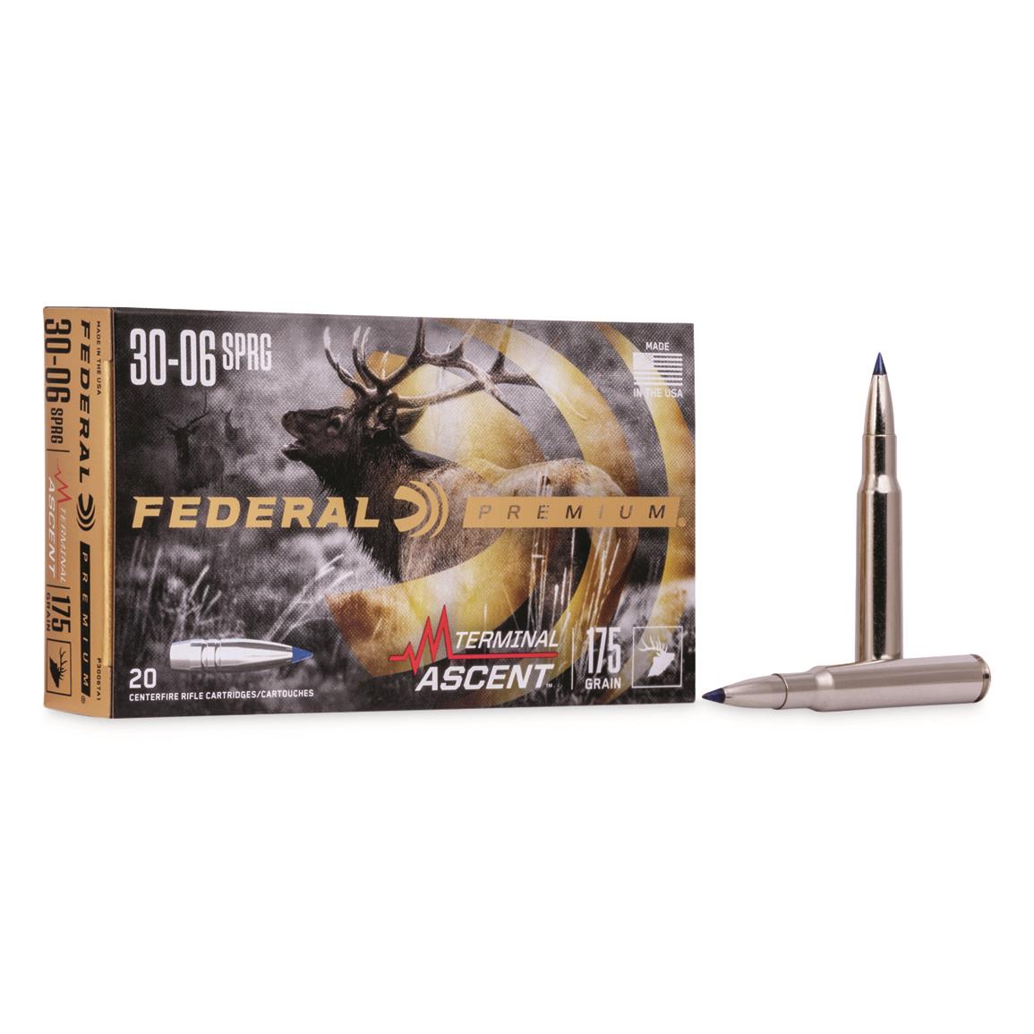 Federal Premium Terminal Ascent, .30-06 Spr., Bonded Polymer Tip, 175 Grain, 20 Rounds