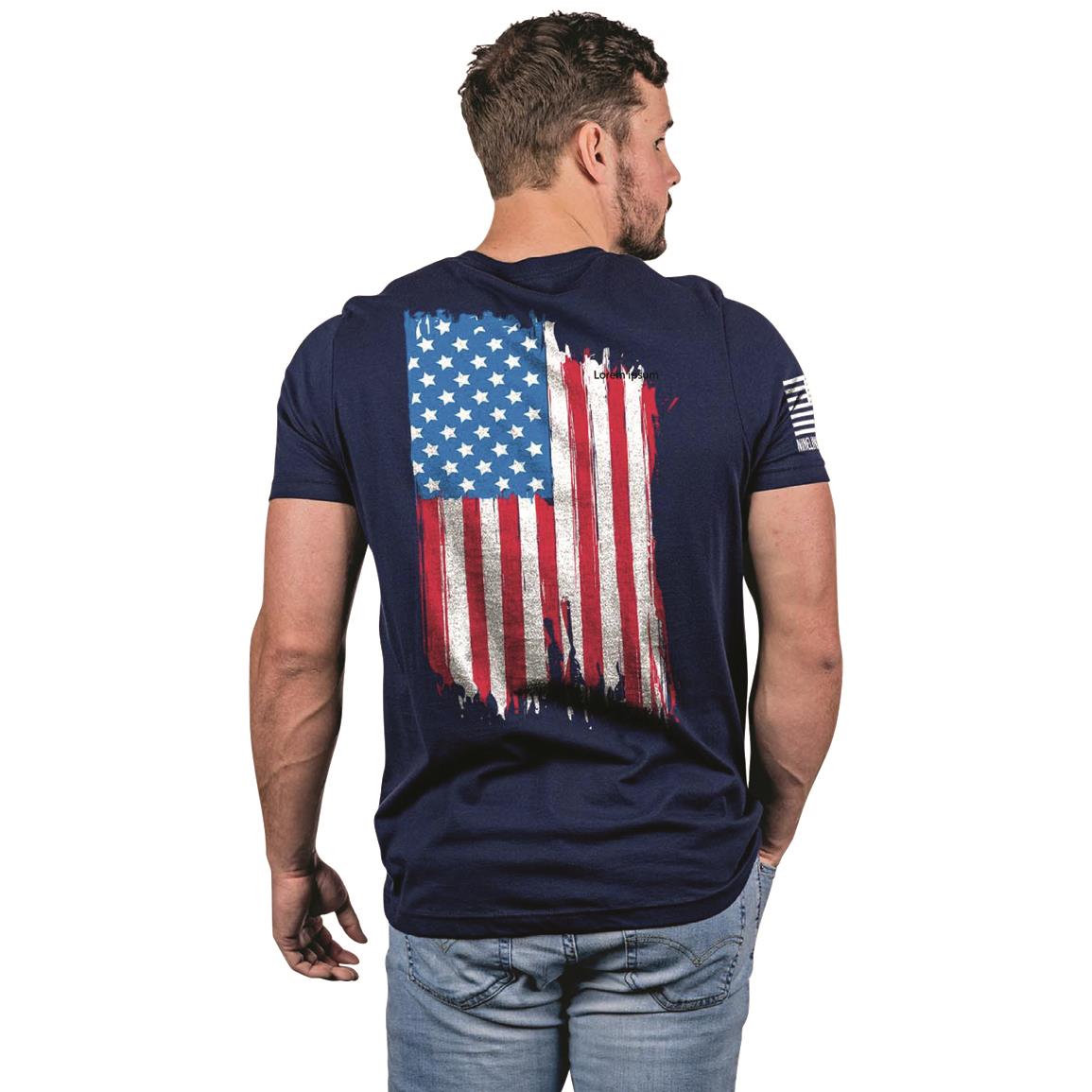 Nine Line America Full Color Flag T-Shirt, Navy