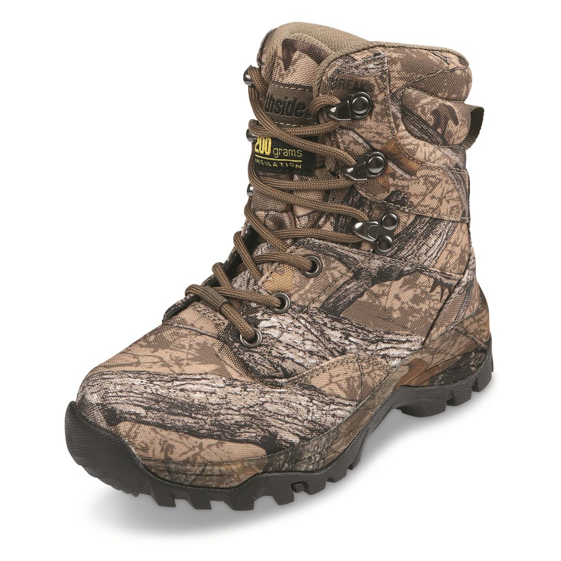 Northside Kids' Crossite Waterproof Insulated Hunting Boots, 200 Gram, Tan Camo