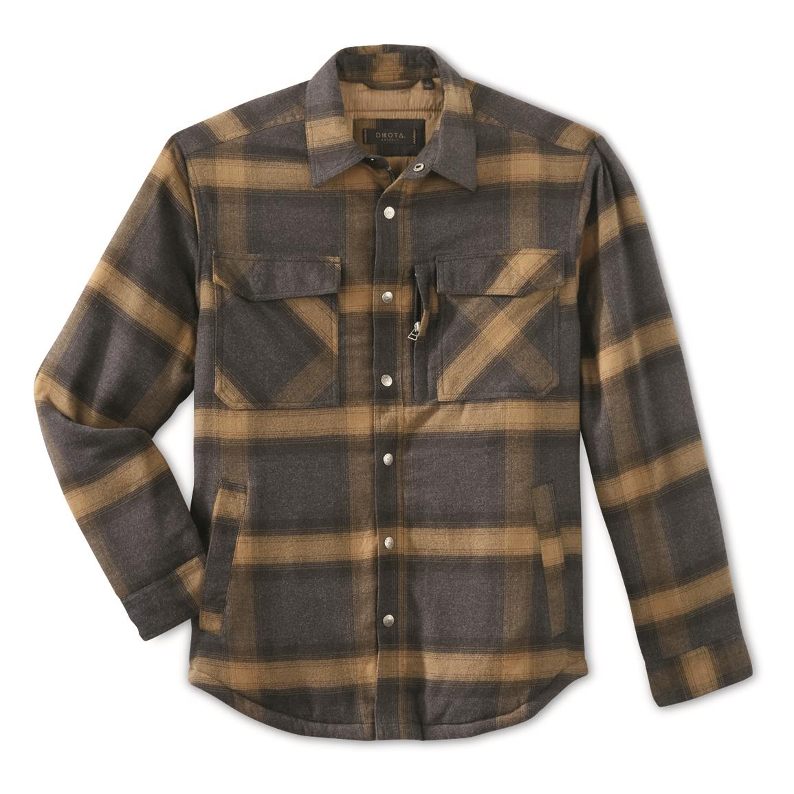 DKOTA GRIZZLY Men's Tobias Quilt-lined Shirt Jacket, Moss