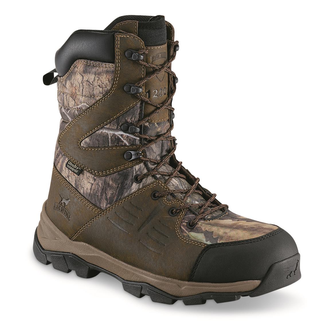 Irish Setter Men's Terrain 10" Waterproof Insulated Hunting Boots, 1,200 Gram, Mossy Oak® Country DNA™