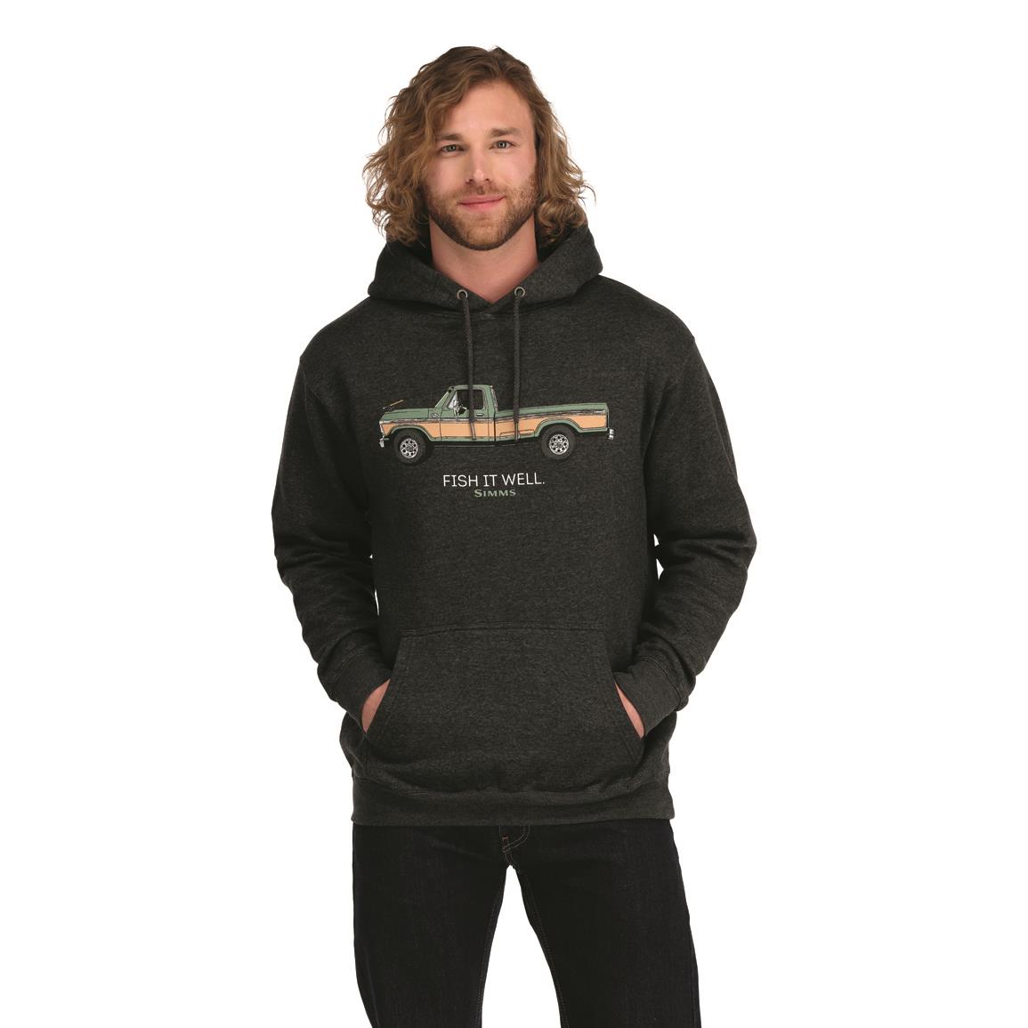 Simms Men's Fish It Well 250 Hoodie, Charcoal Heather