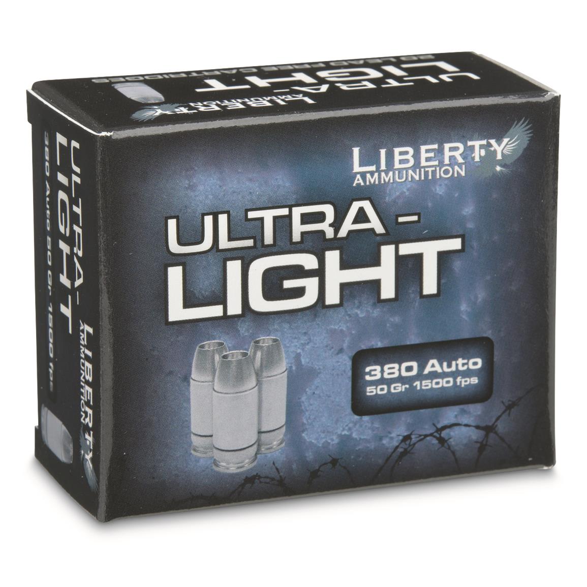 Liberty Ultra-Light, .380 ACP, HP, 50 Grain, 20 Rounds