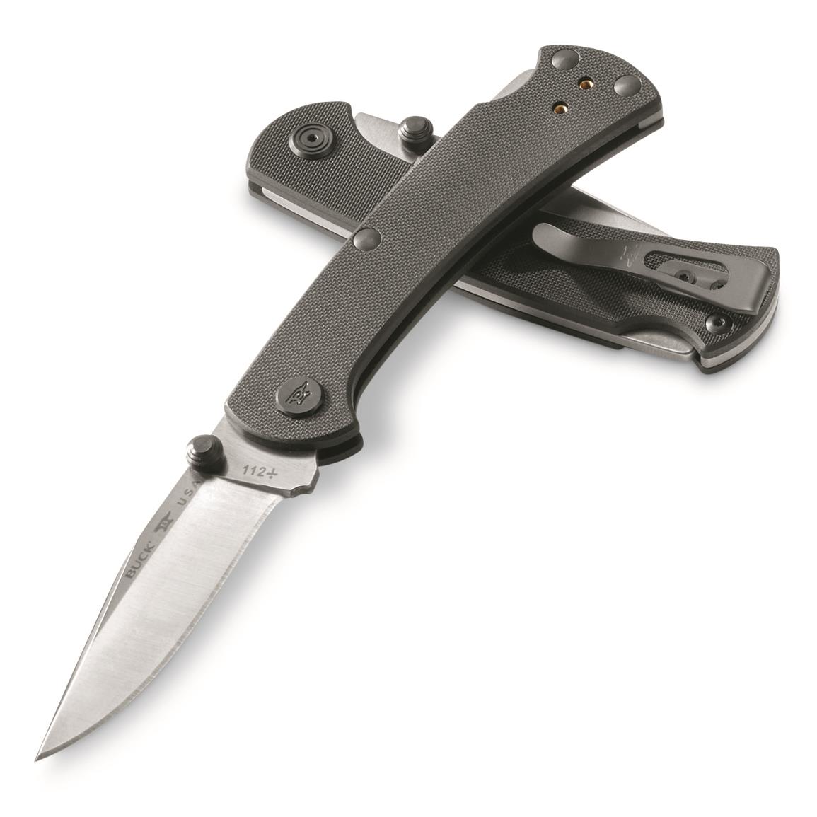Buck Knives 112 Slim Pro TRX Knife, Black