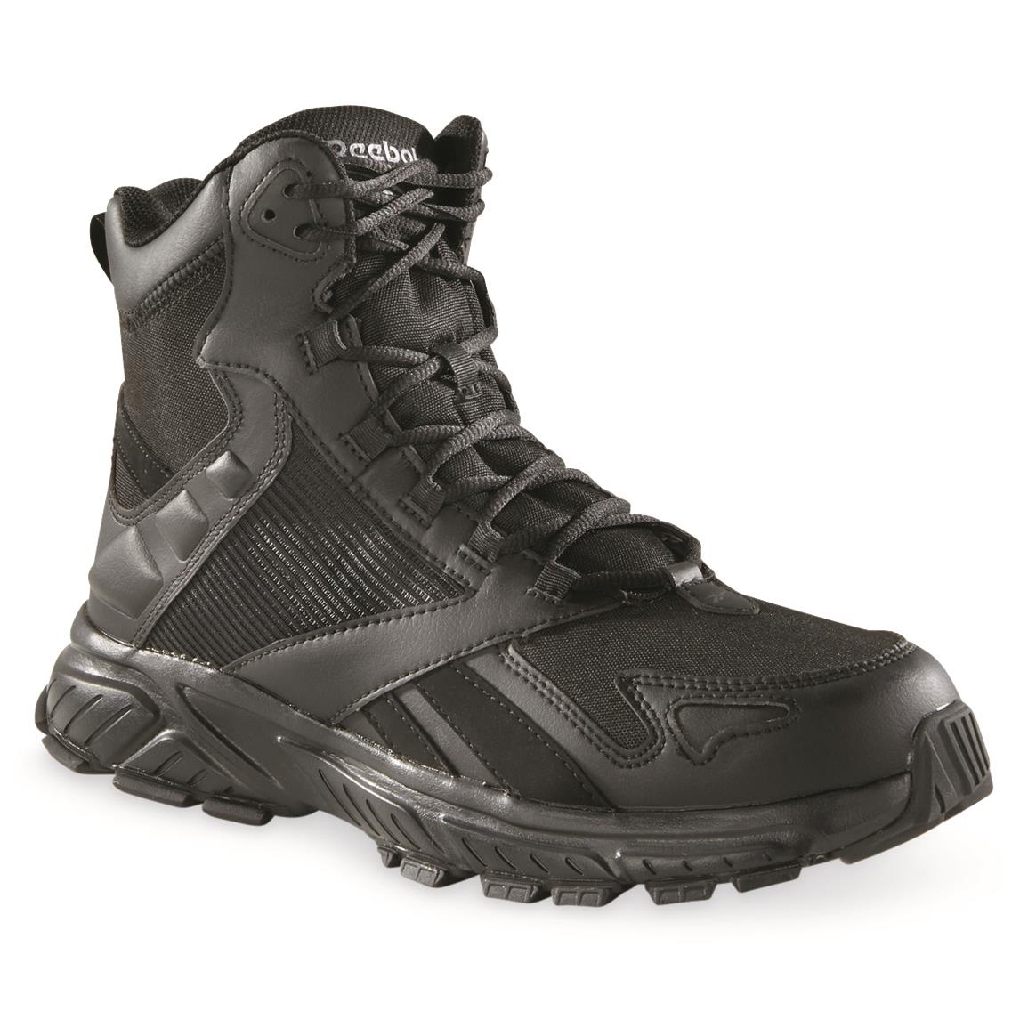 Reebok Hyperium 6" Trail Run Side-Zip Tactical Boots, Black