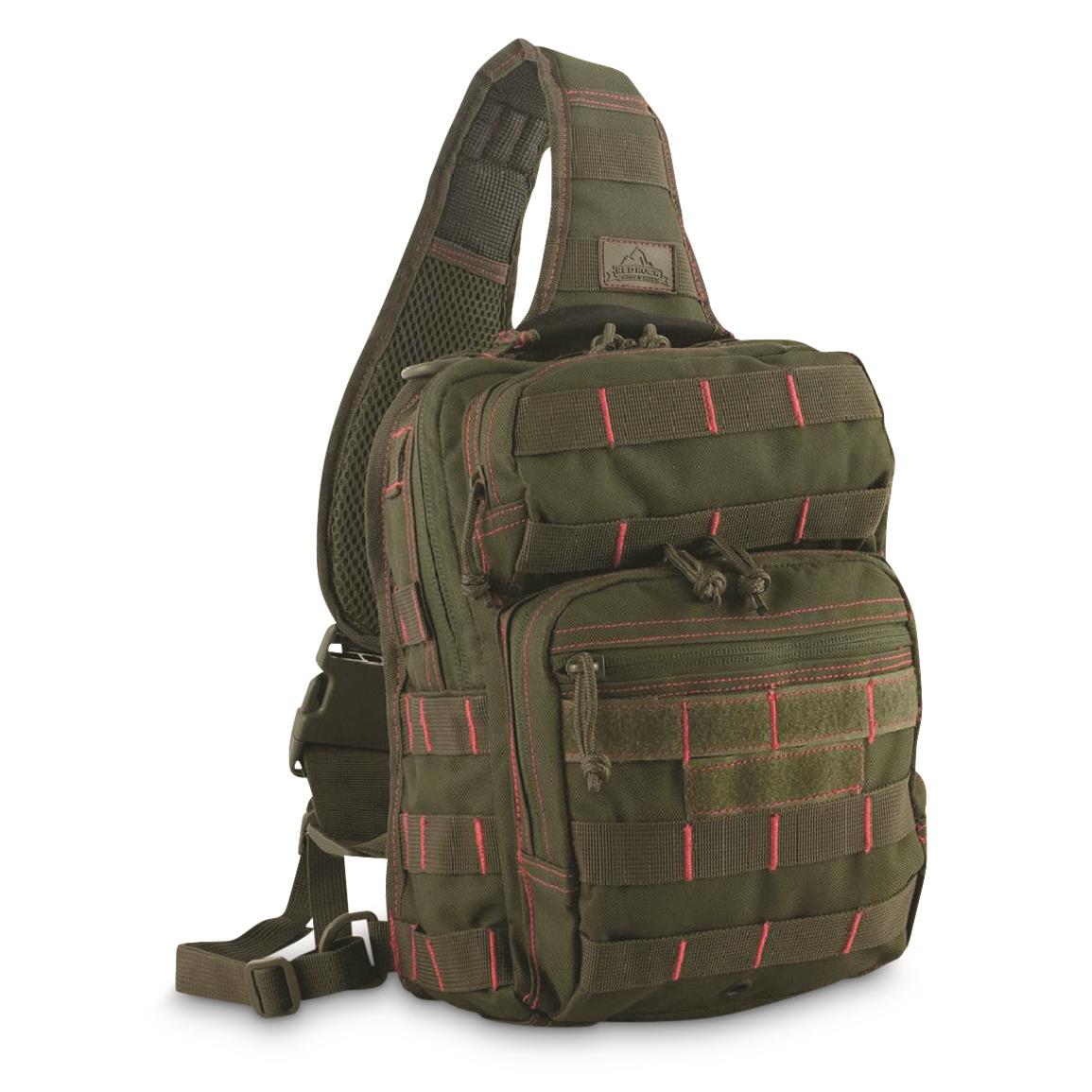 Red Rock Outdoor Gear Rover Large Sling Bag, Od/red