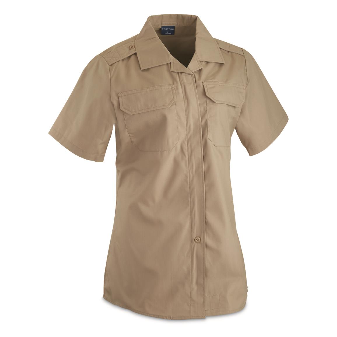 Propper Women's CDCR Line Duty Shirt, Short Sleeve, Tan