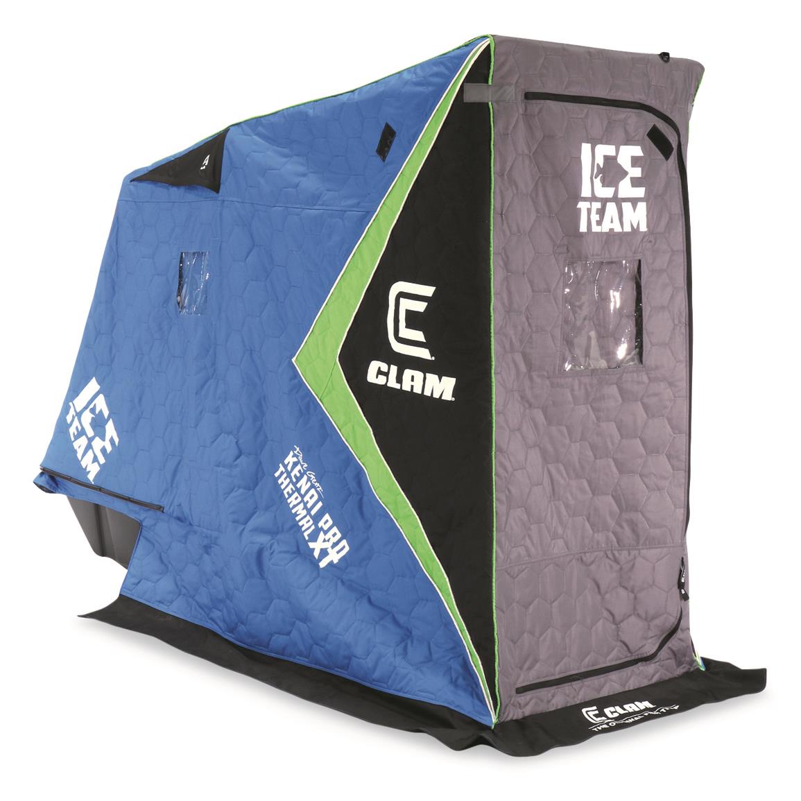 Clam Ice Team Kenai XT Thermal Ice Fishing Shelter, 1-Person
