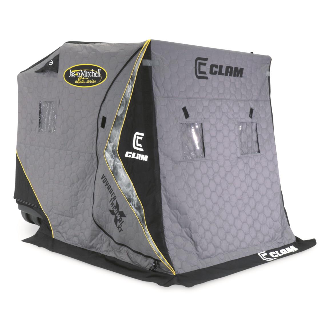 Clam Jason Mitchell Thermal XT Ice Fishing Shelter, 2-Person