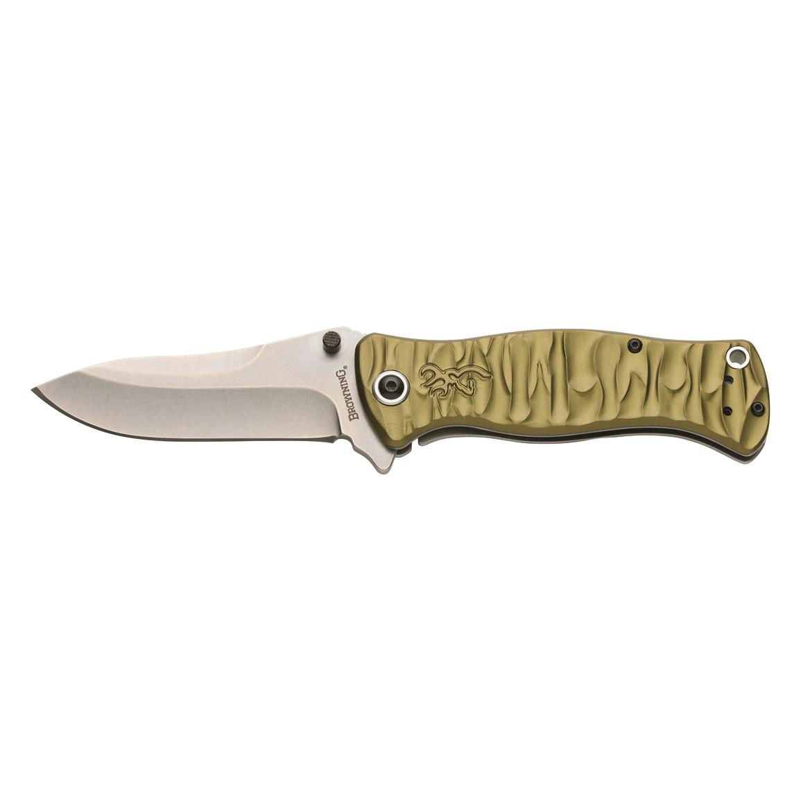 Browning River Stone Folding Knife, Green