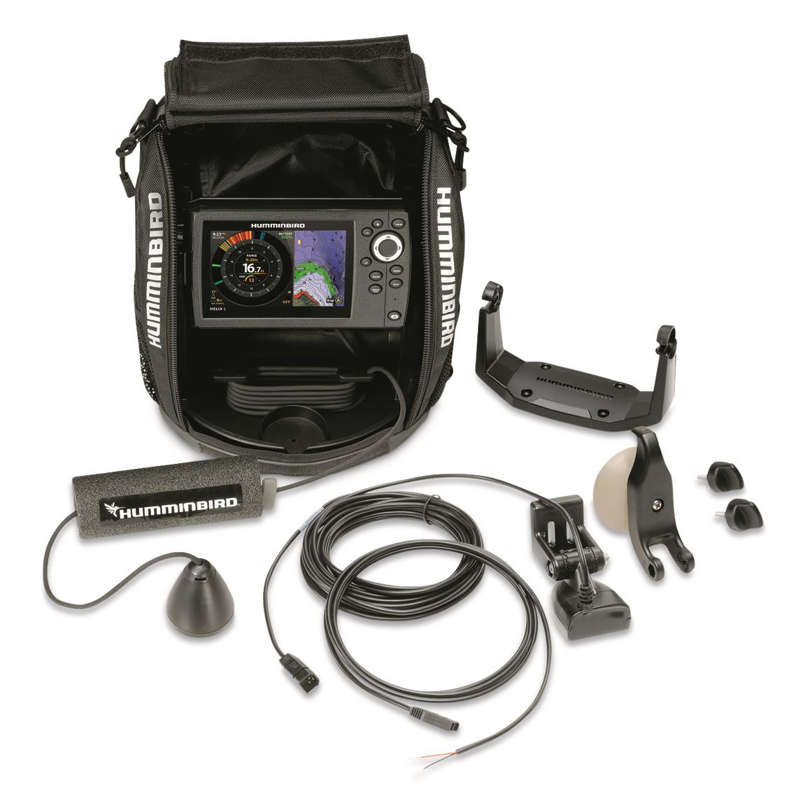 Humminbird Ice Helix 5 CHIRP GPS G3 Fish Finder with All Season Kit